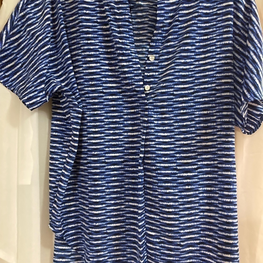Chico’s pullover shirt blue and white
